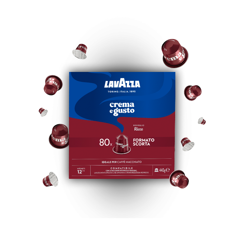 Capsule Lavazza Nespresso Crema e Gusto Ricco da 80 capsule