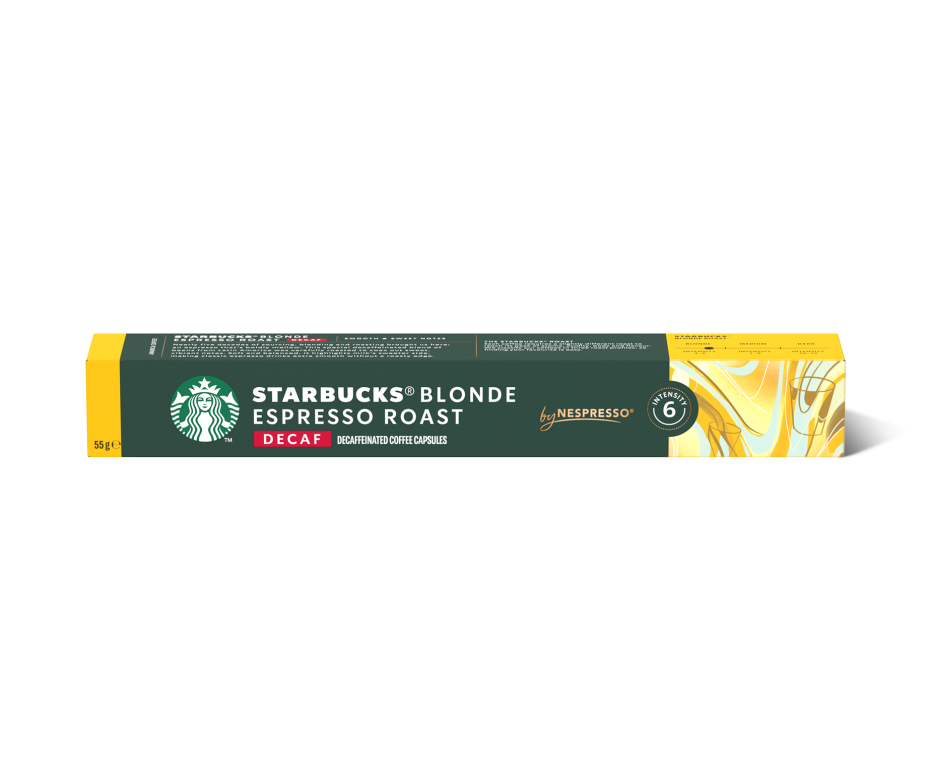 Capsule Caffe Nespresso Starbucks Blonde Espresso Roast Decaf da 10 capsule