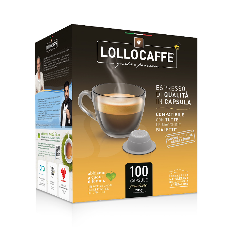 Capsule Bialetti Lollo Nero da 100 capsule
