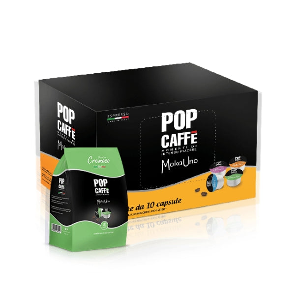 Capsule Mokauno Uno System Pop Caffe Cremoso da 100 capsule
