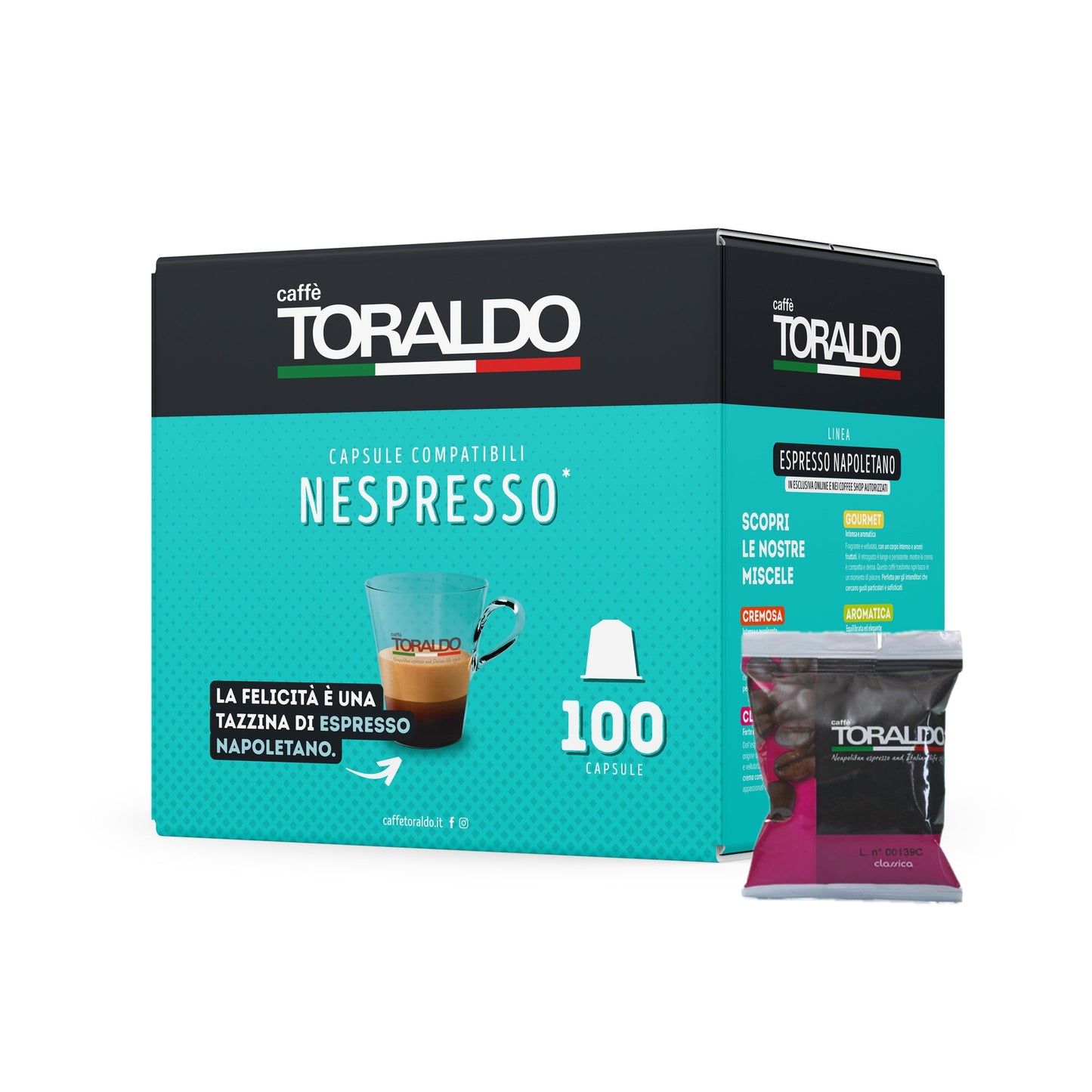 Capsule Nespresso Toraldo Classica da 100 capsule