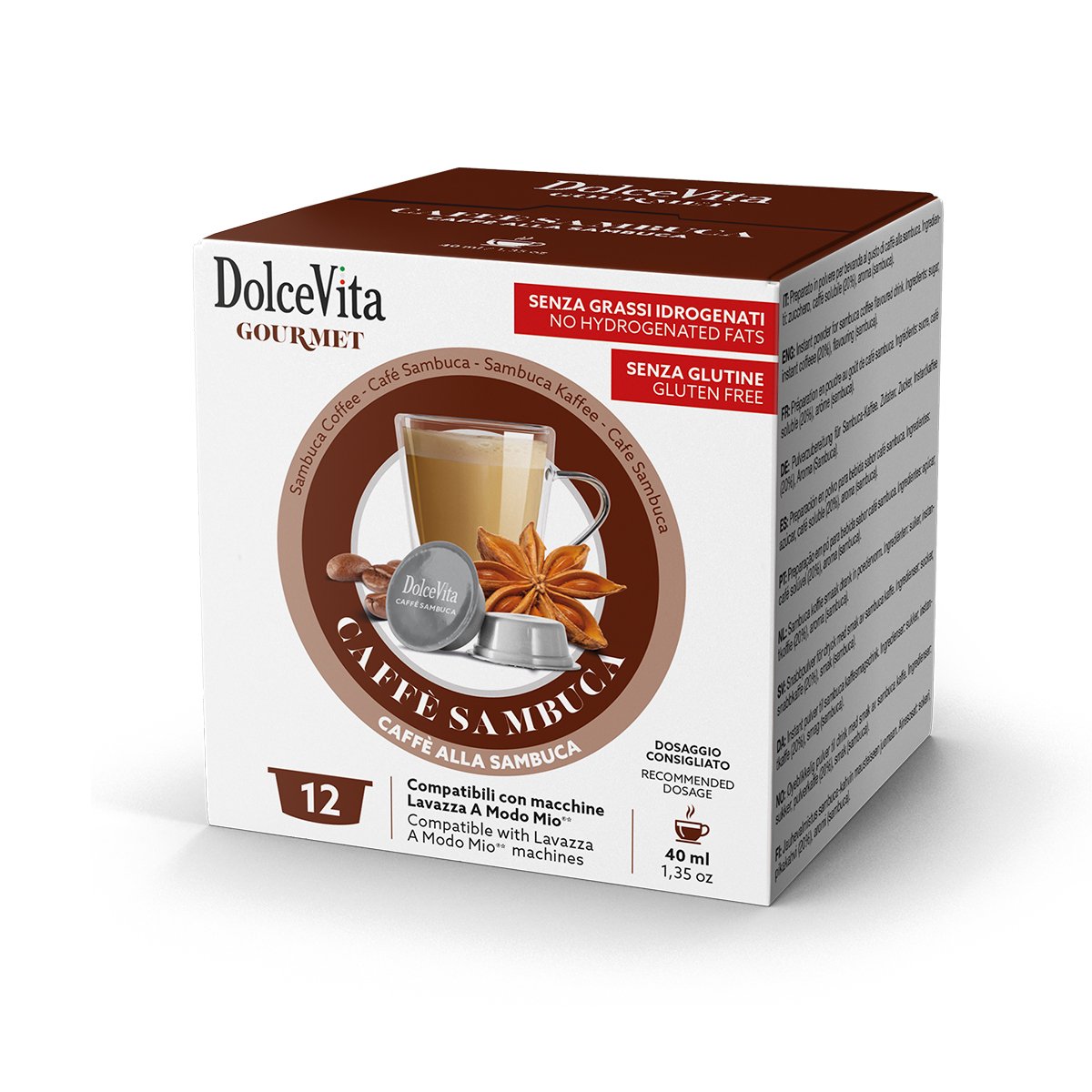 Capsule A Modo Mio Dolce Vita Caffe alla Sambuca da 96 capsule
