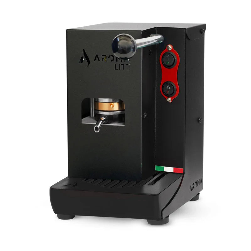 Macchina Caffe Cialde in Carta AROMA Plus Lite Nero e Rosso