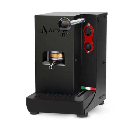 Macchina Caffe Cialde in Carta AROMA Plus Lite Nero e Rosso