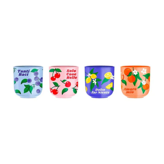 Set 4 bicchierini Frutta