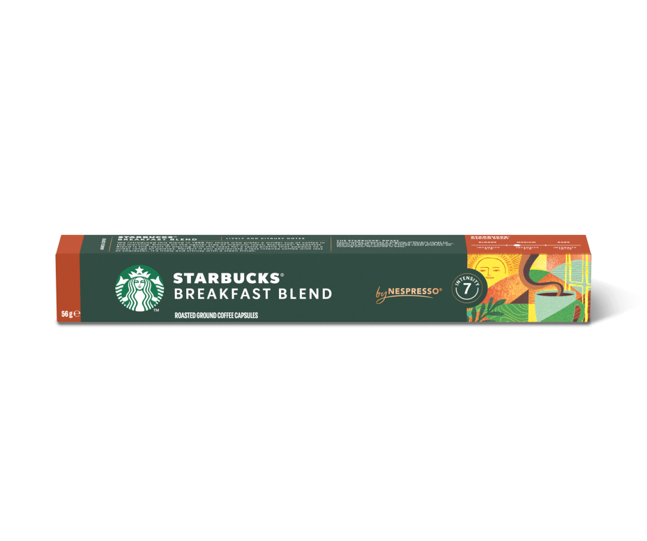 Capsule Caffè Nespresso Starbucks Breakfast Blend da 10 capsule