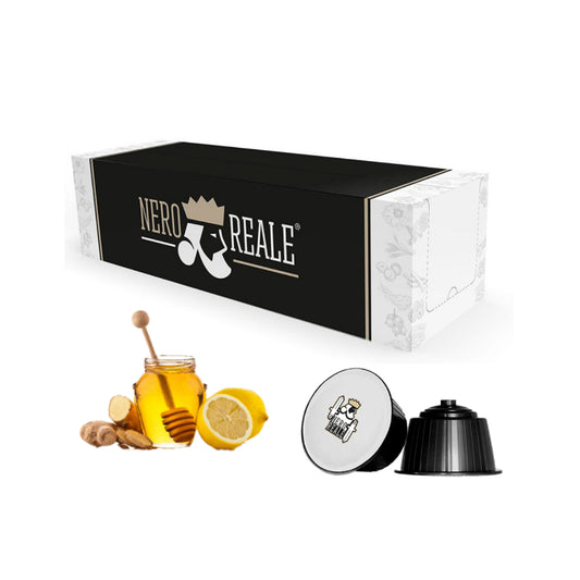 Capsule Dolce Gusto Nero Reale Ginseng Miele e Limone da 96 Capsule