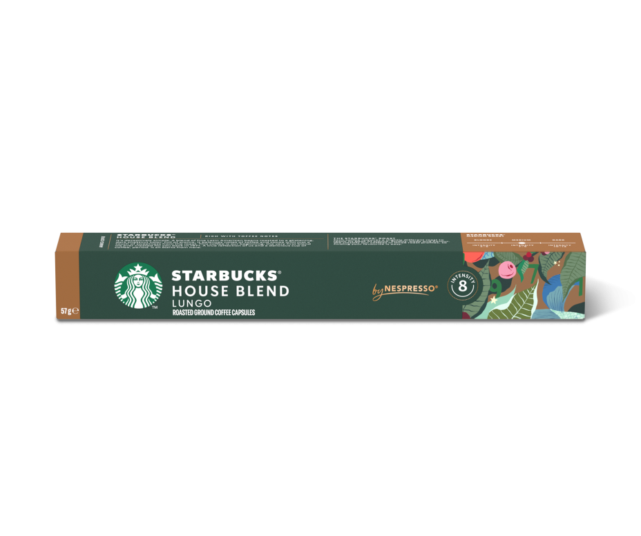 Capsule Caffe Nespresso Starbucks House Blend Lungo da 10 capsule