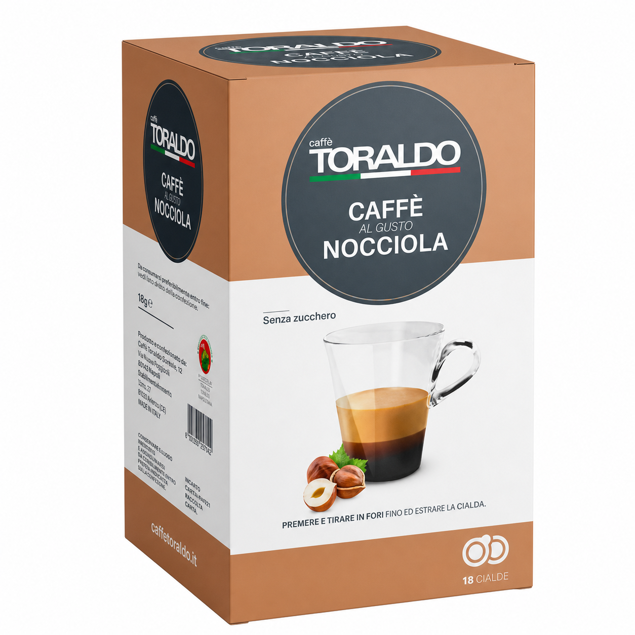 Cialde in Carta Toraldo Nocciola da 18 cialde