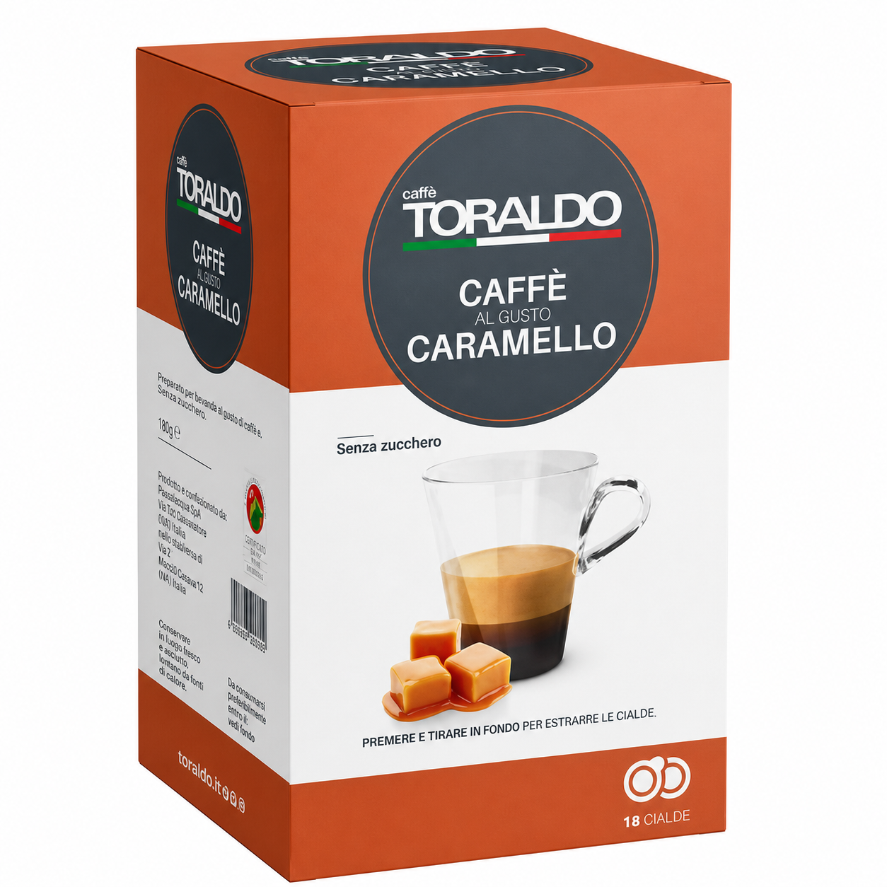 Cialde in Carta Toraldo Caramello da 18 cialde