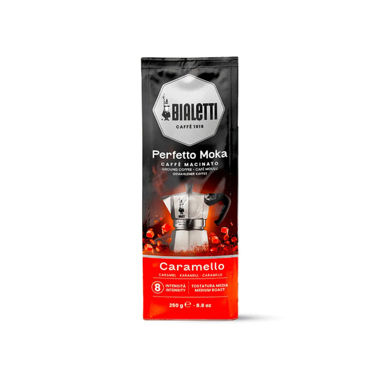 1 Busta Caffe Macinato Bialetti Perfetto Caramello in buste da 250 grammi