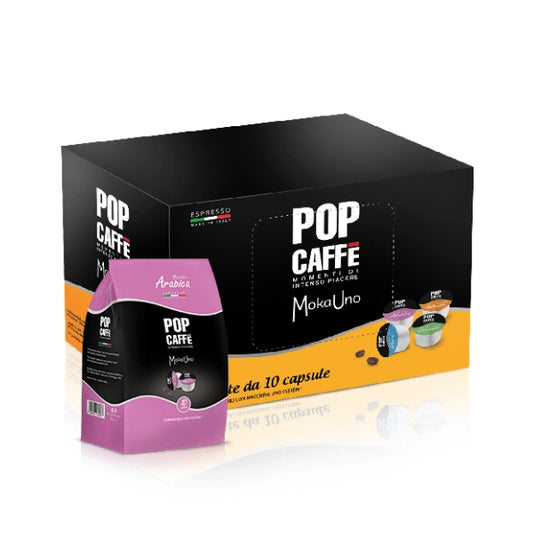Capsule Mokauno Uno System Pop Caffe Arabica da 100 capsule
