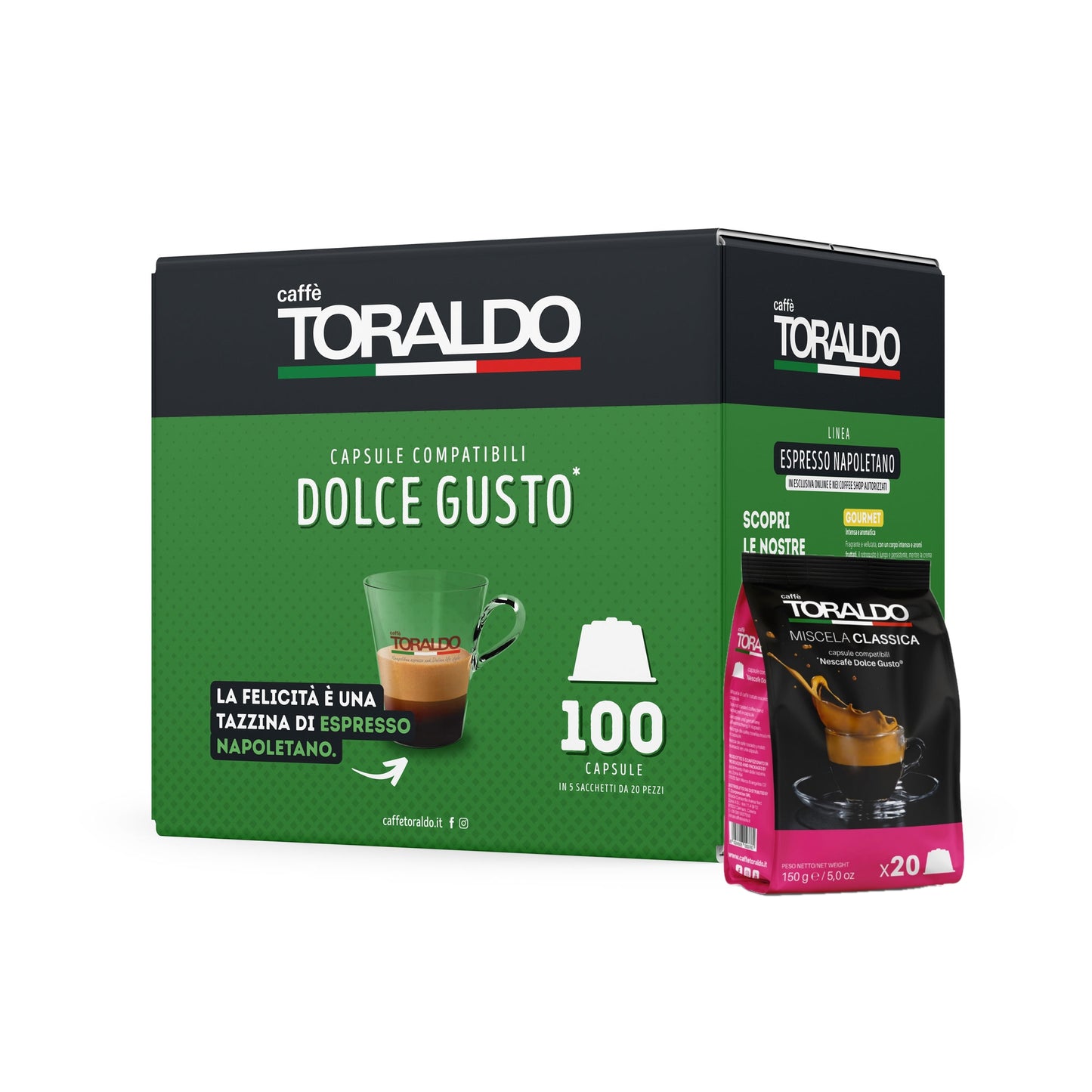 Capsule Dolce Gusto Toraldo Classica da 100 capsule (5x20)