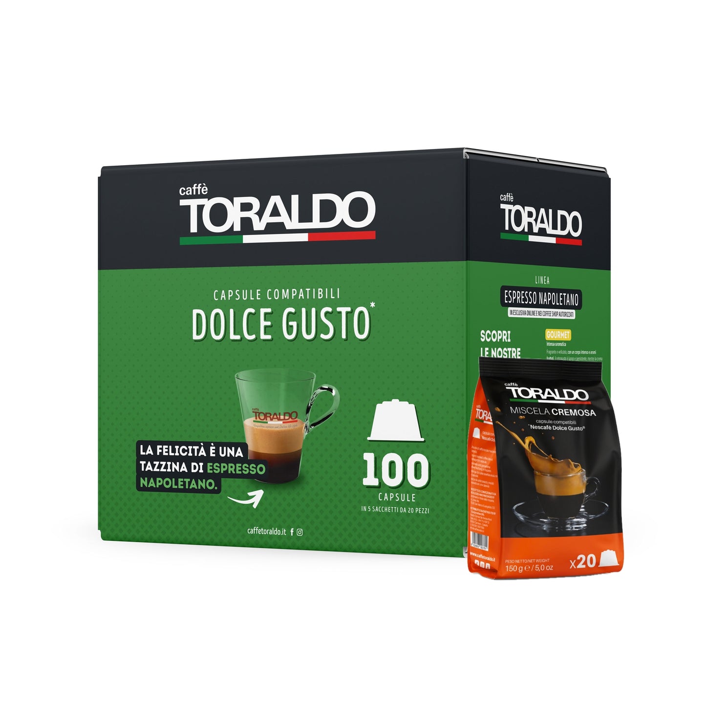 Capsule Dolce Gusto Toraldo Cremosa da 100 capsule ( 5x20)