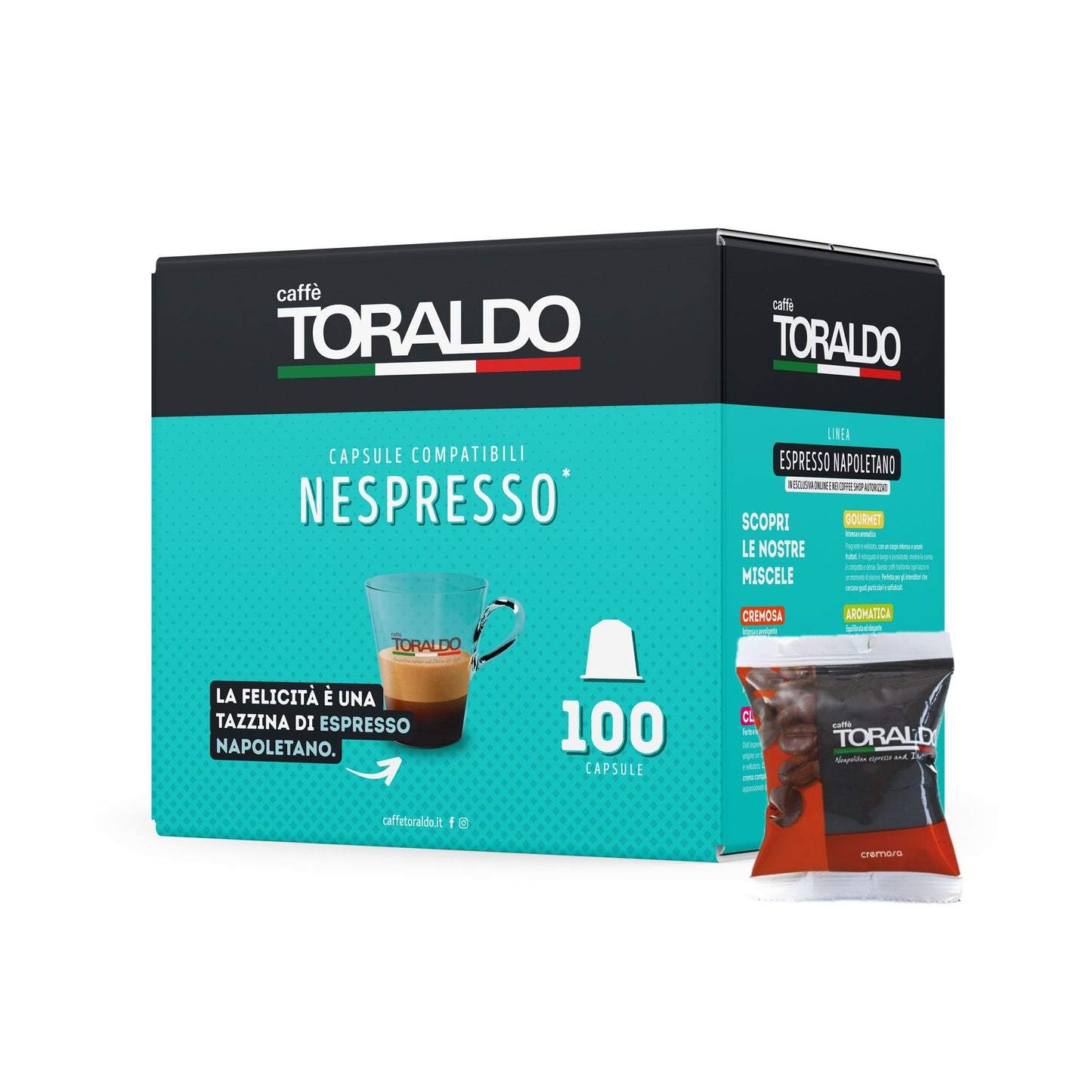 Capsule Nespresso Toraldo Cremosa da 100 capsule