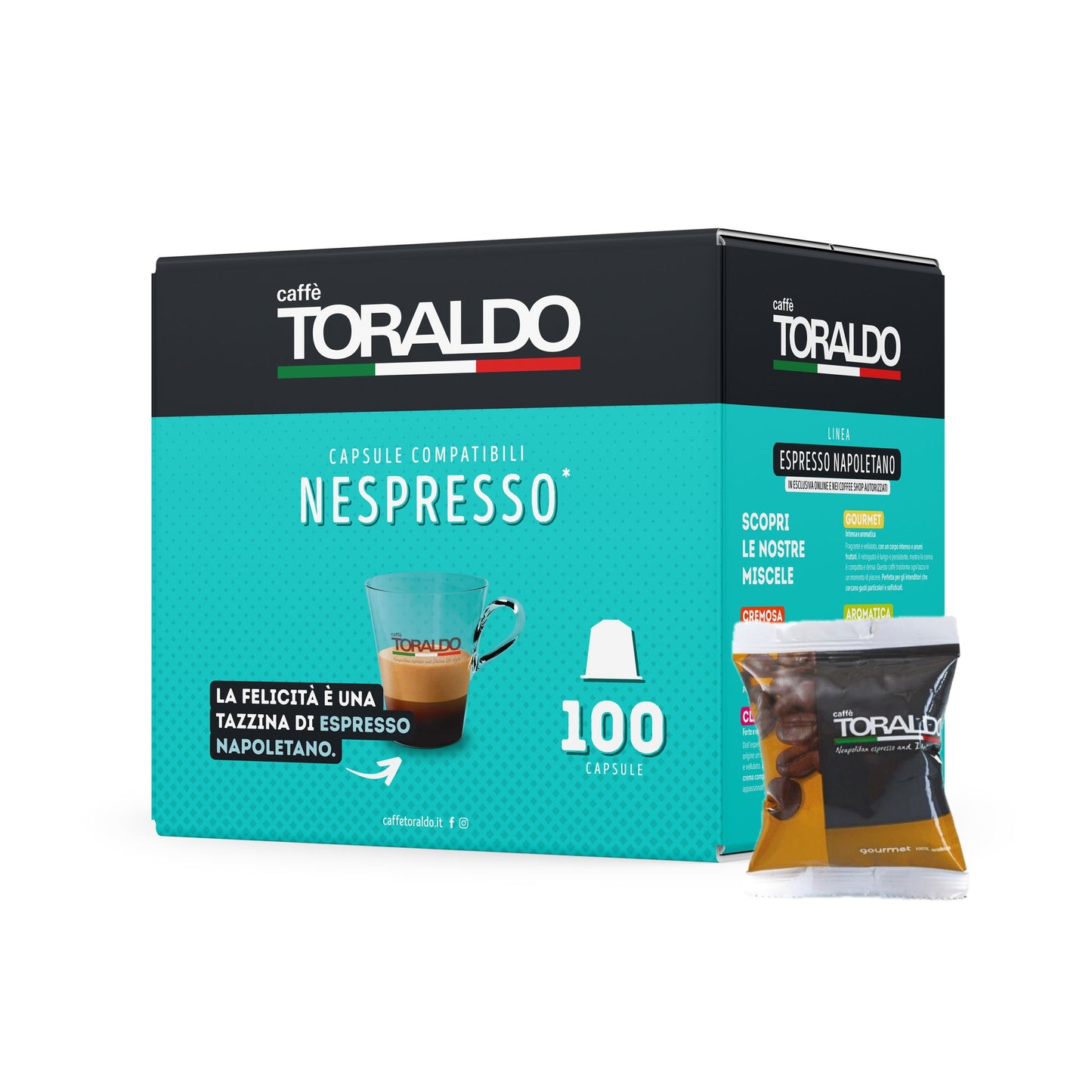 Capsule Nespresso Toraldo Gourmet da 100 capsule