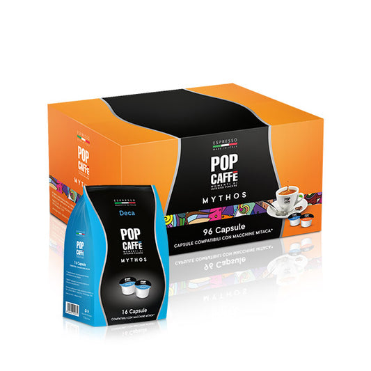 Capsule Mythos Mitaca Pop Caffe Deca da 96 capsule